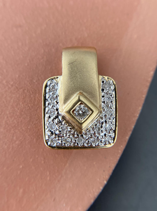 Vintage Diamond Square Charm