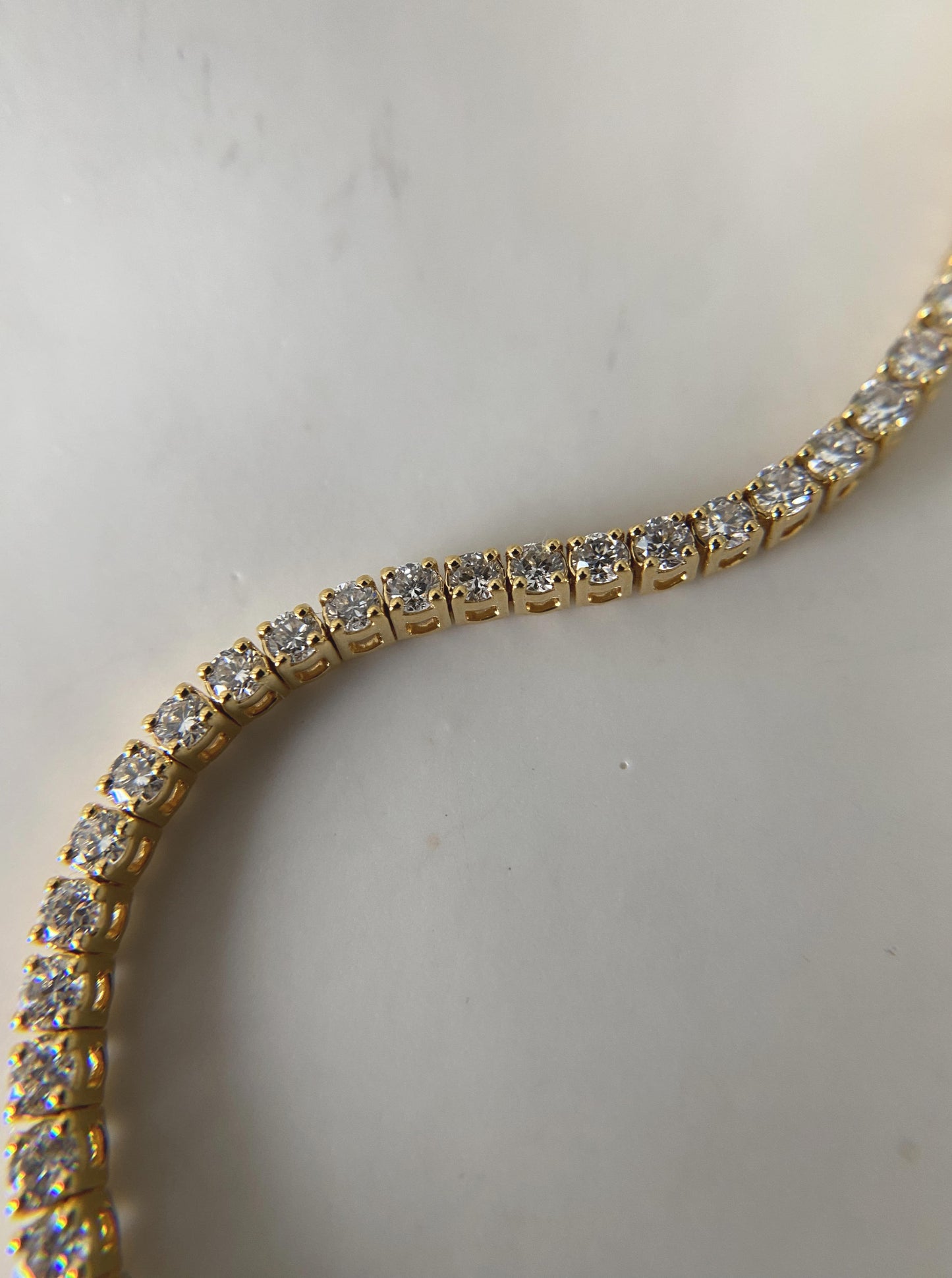 Lab Tennis Diamond Bracelets (yellow gold)