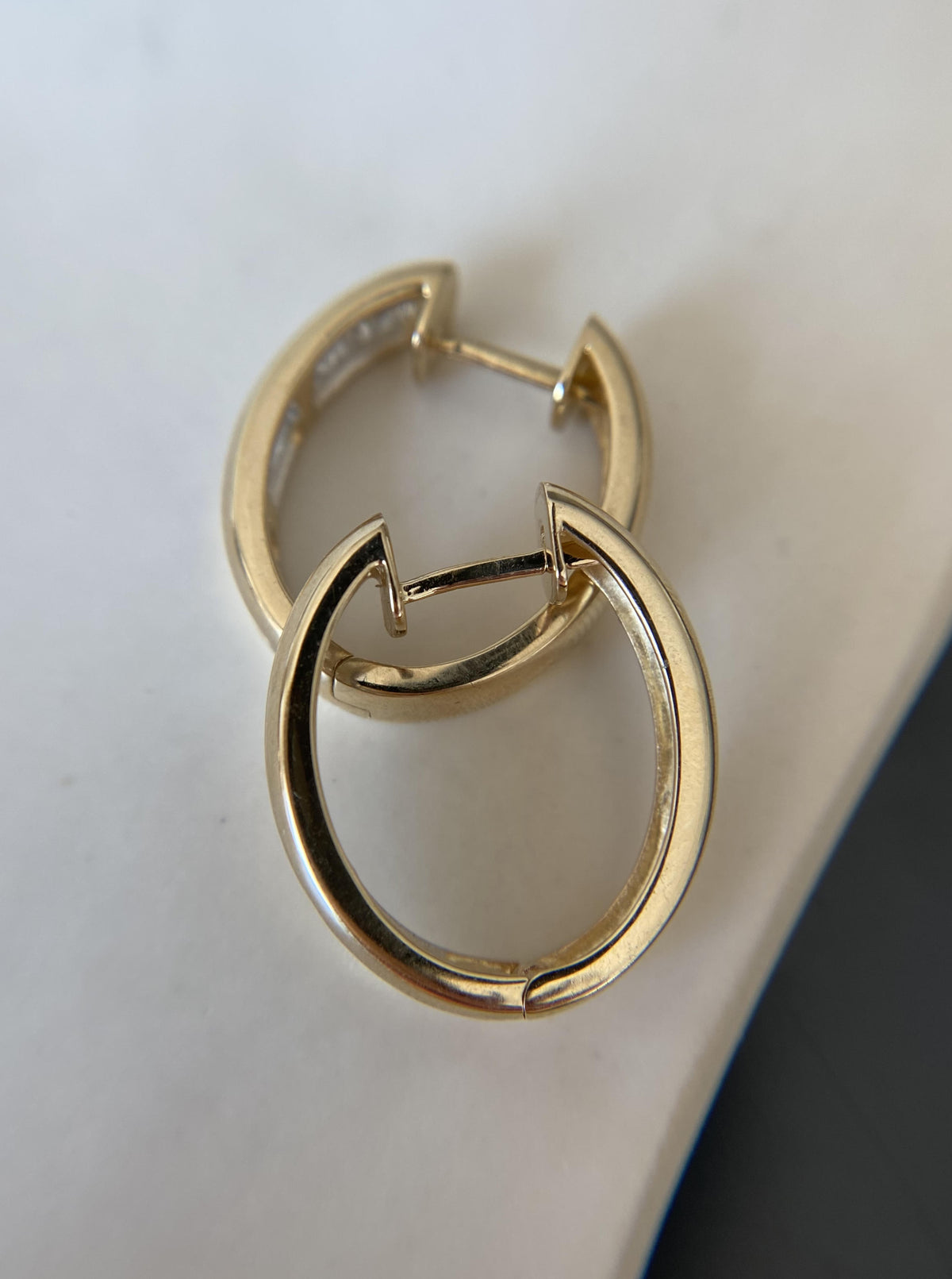 Chunky Diamond Hoops