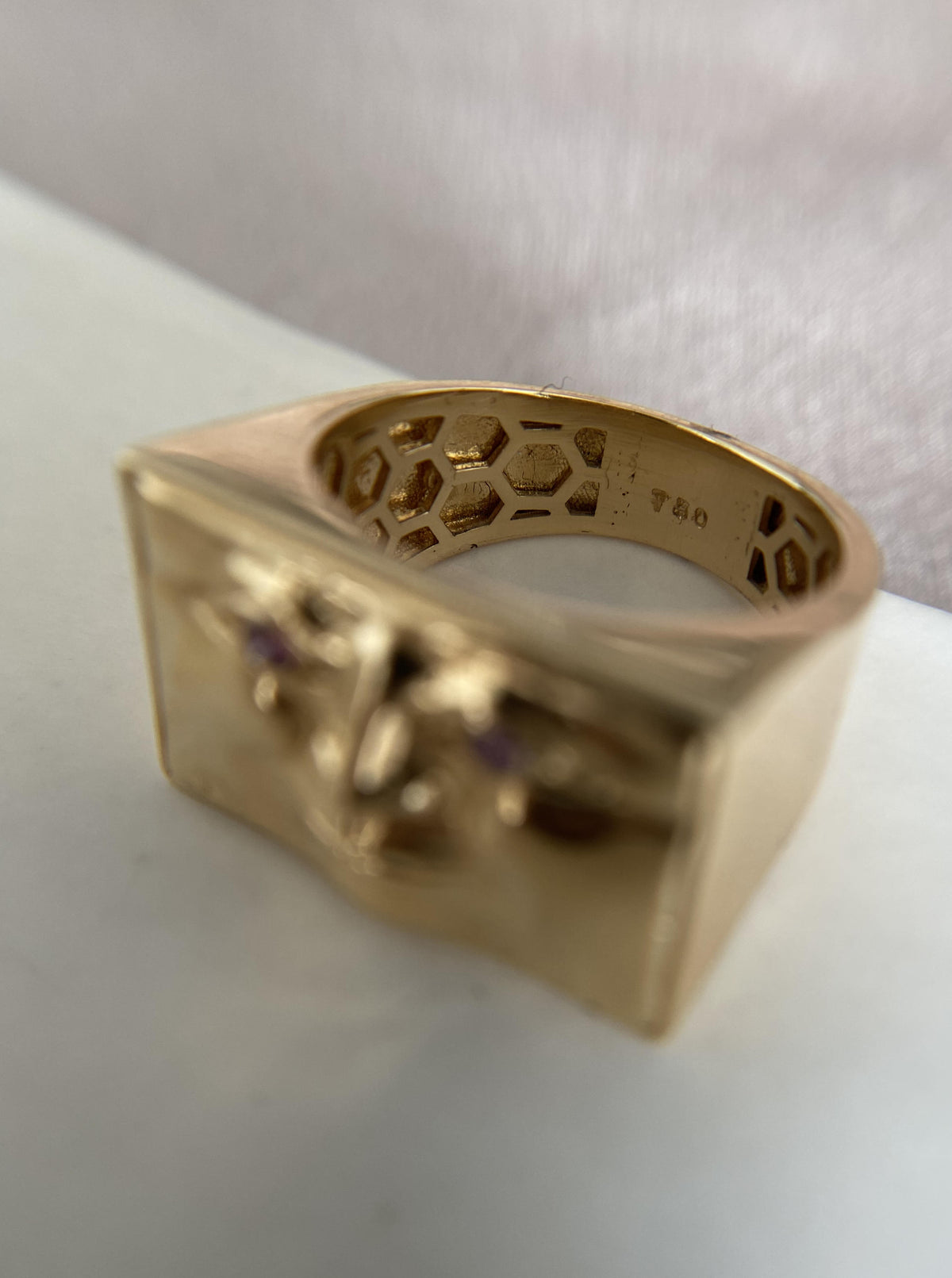 18K Face Ring Band