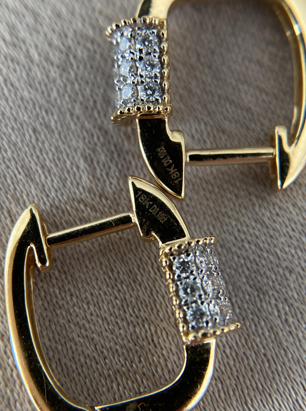 Diamond Carabiner Hoops