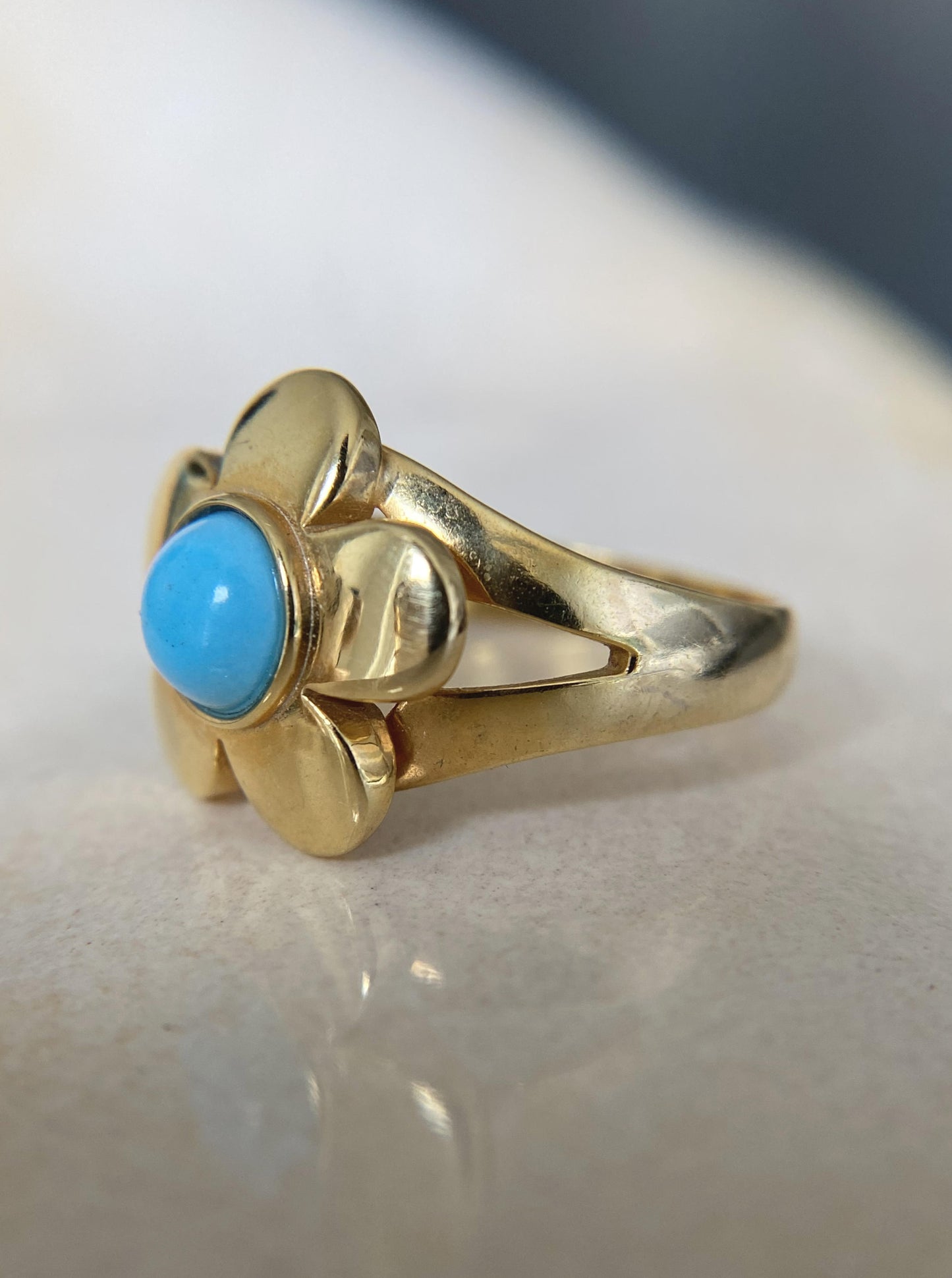 Floral Turquoise Ring