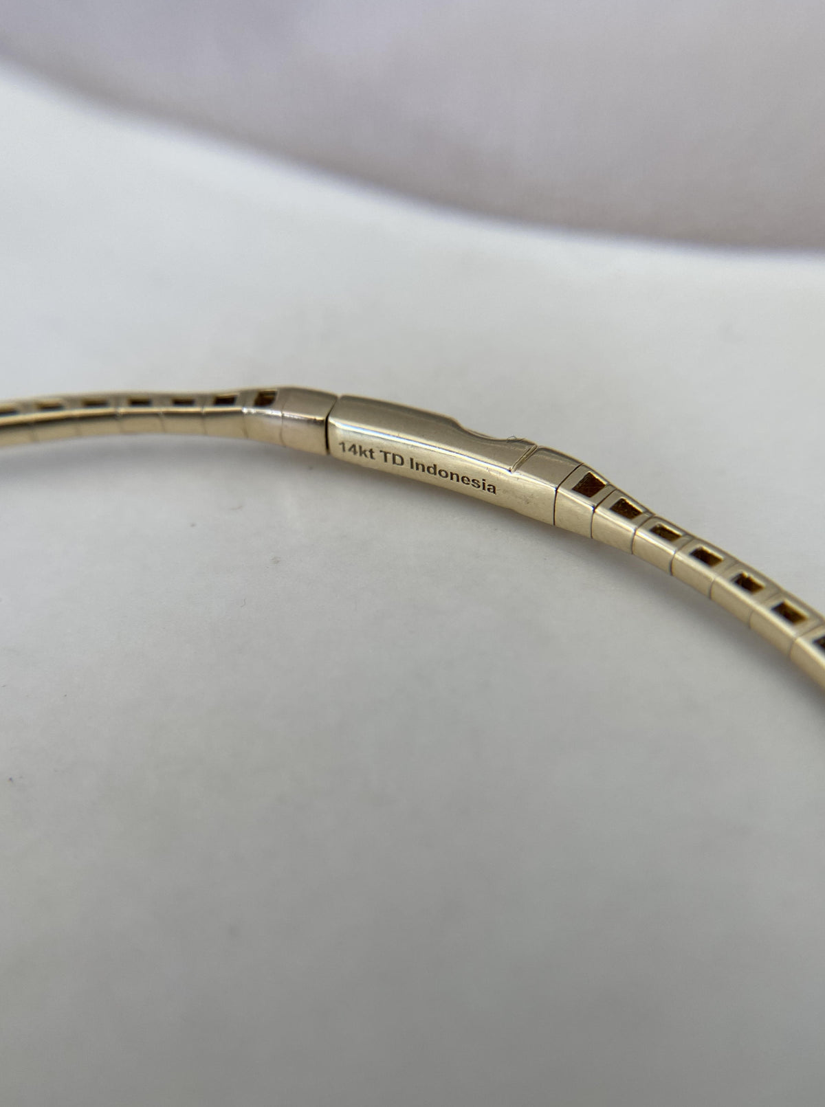 14K Diamond triangular Bangle