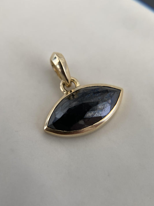 Black Marquise Diamond Charm