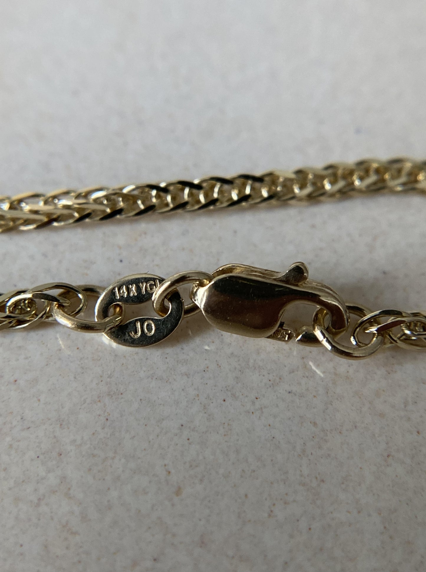 14K Box Wheat Chain