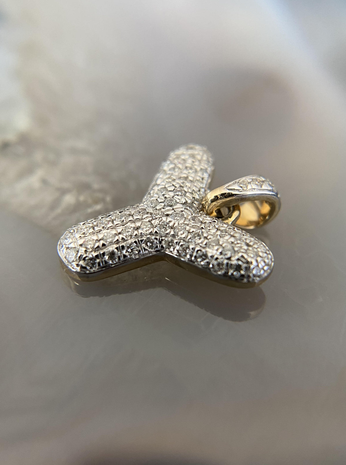 Letter "Y" Diamond Charm