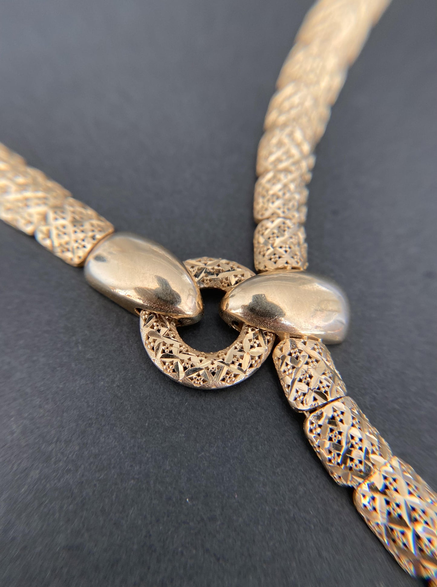 Celestial Cut Lariat Statement Necklace