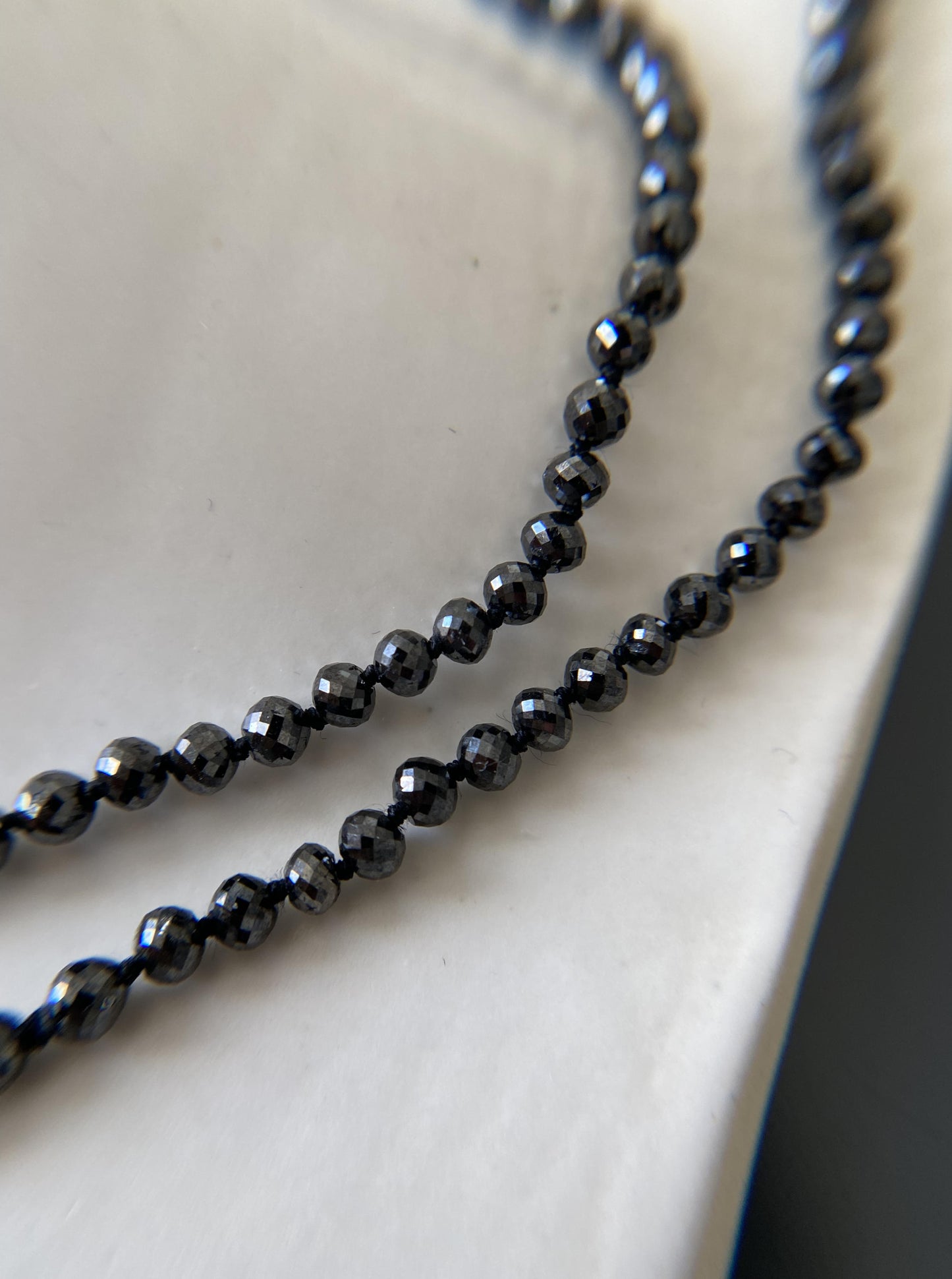 14K Black Diamond Beaded Chain (3.5mm)