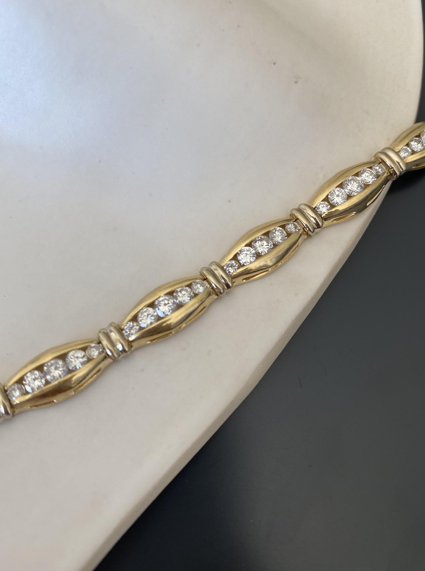 Vintage Channel Diamond Bracelet