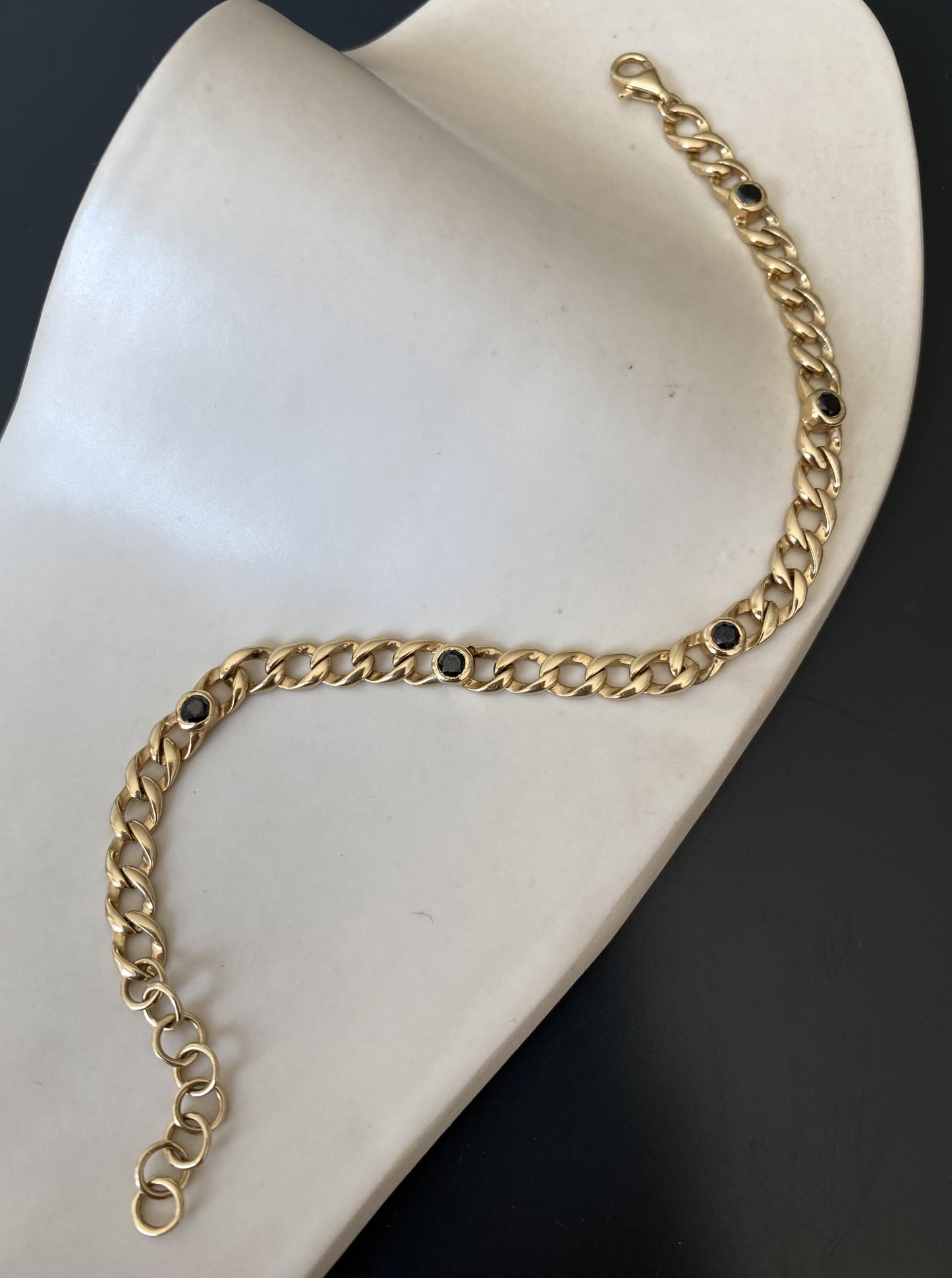 Black Diamond Cuban Bracelet
