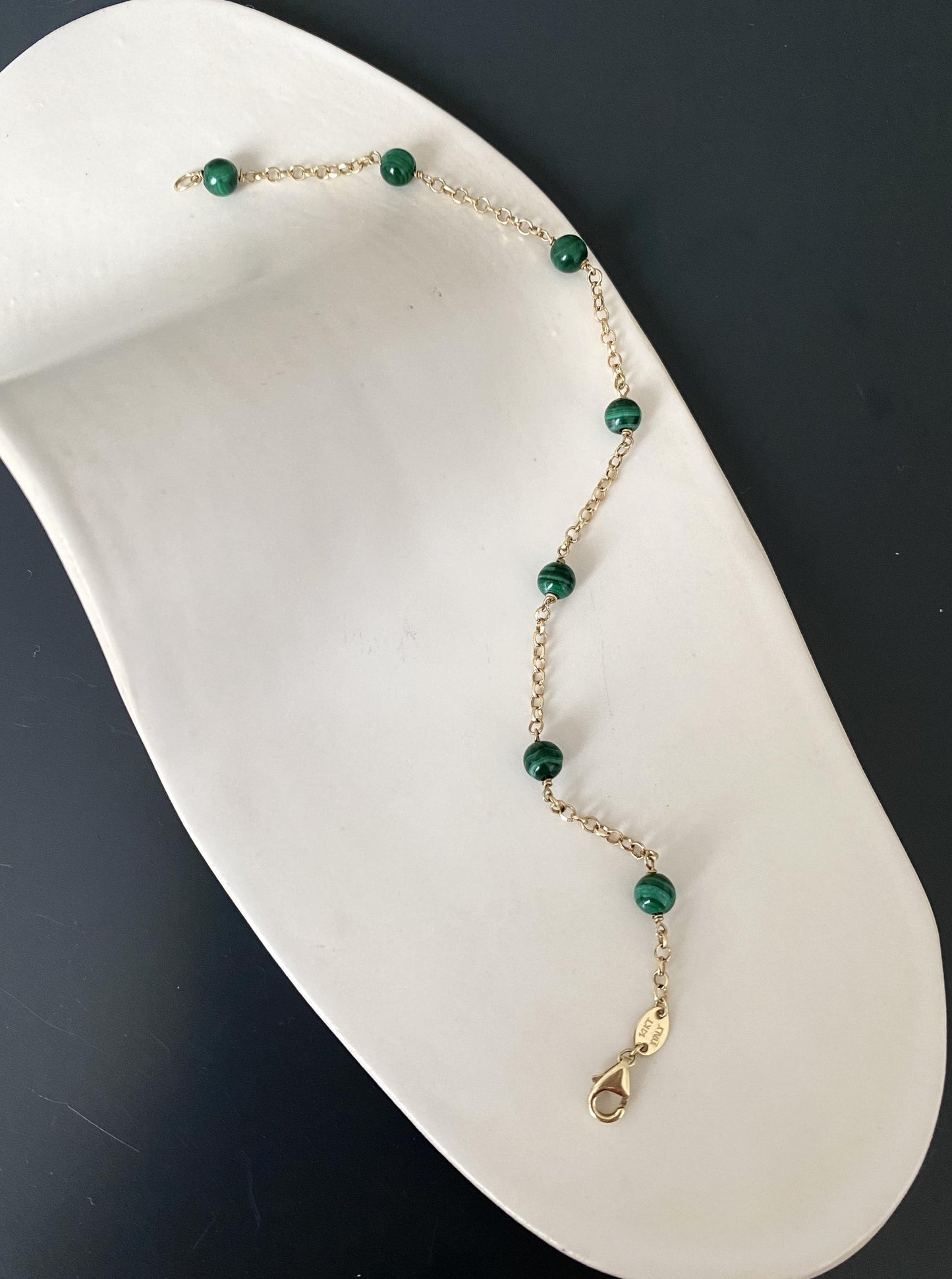 Malachite Beaded Bracelet