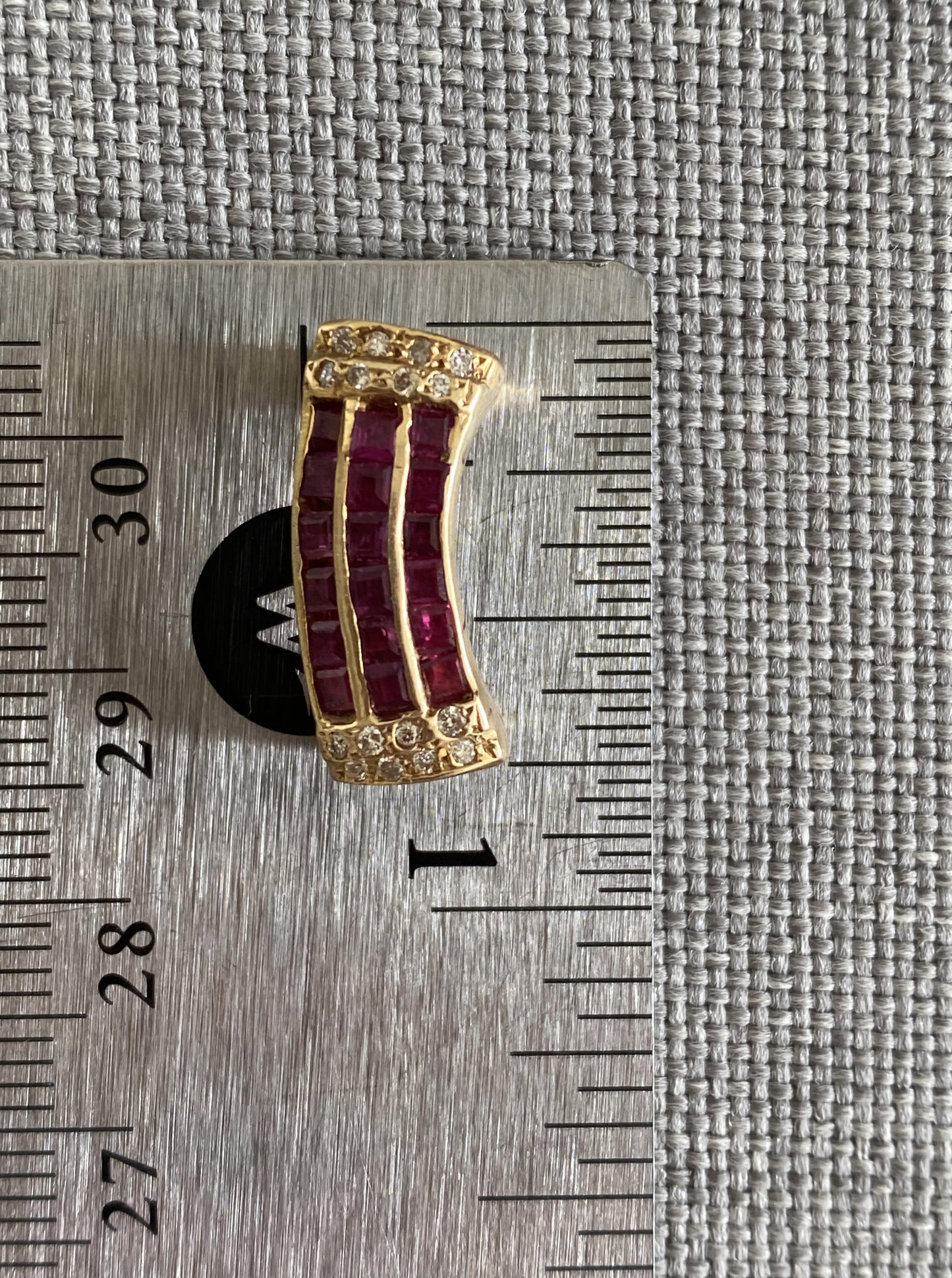 Vintage Ruby Slider Pendant