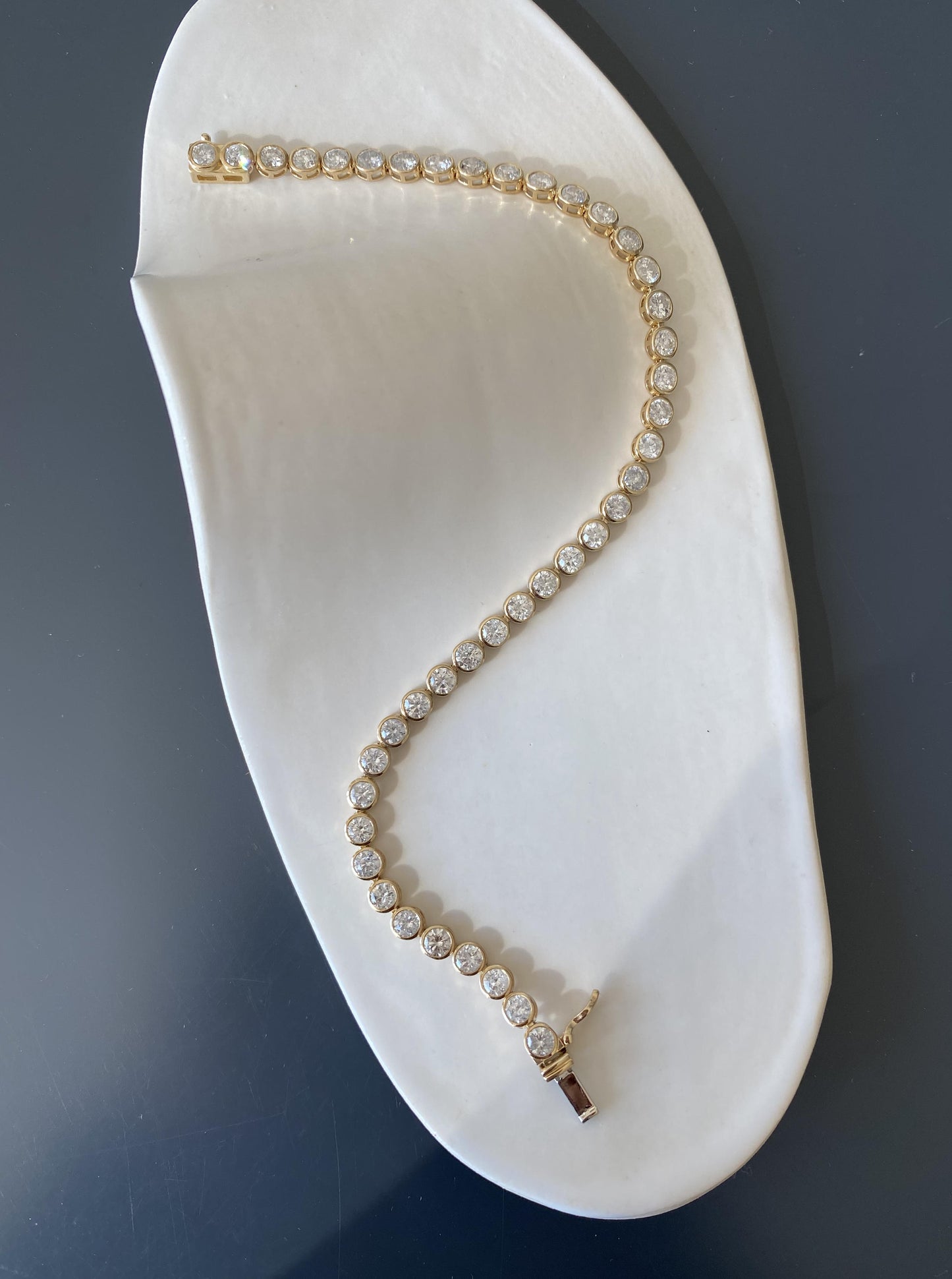 Bezel Tennis Diamond Bracelet