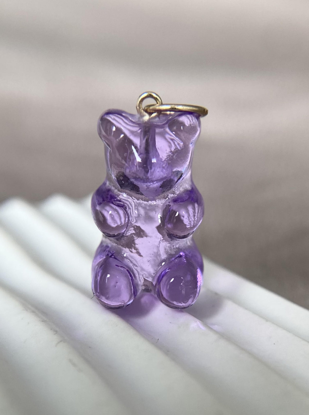 14K Resin Grape Gummy Bear Charm