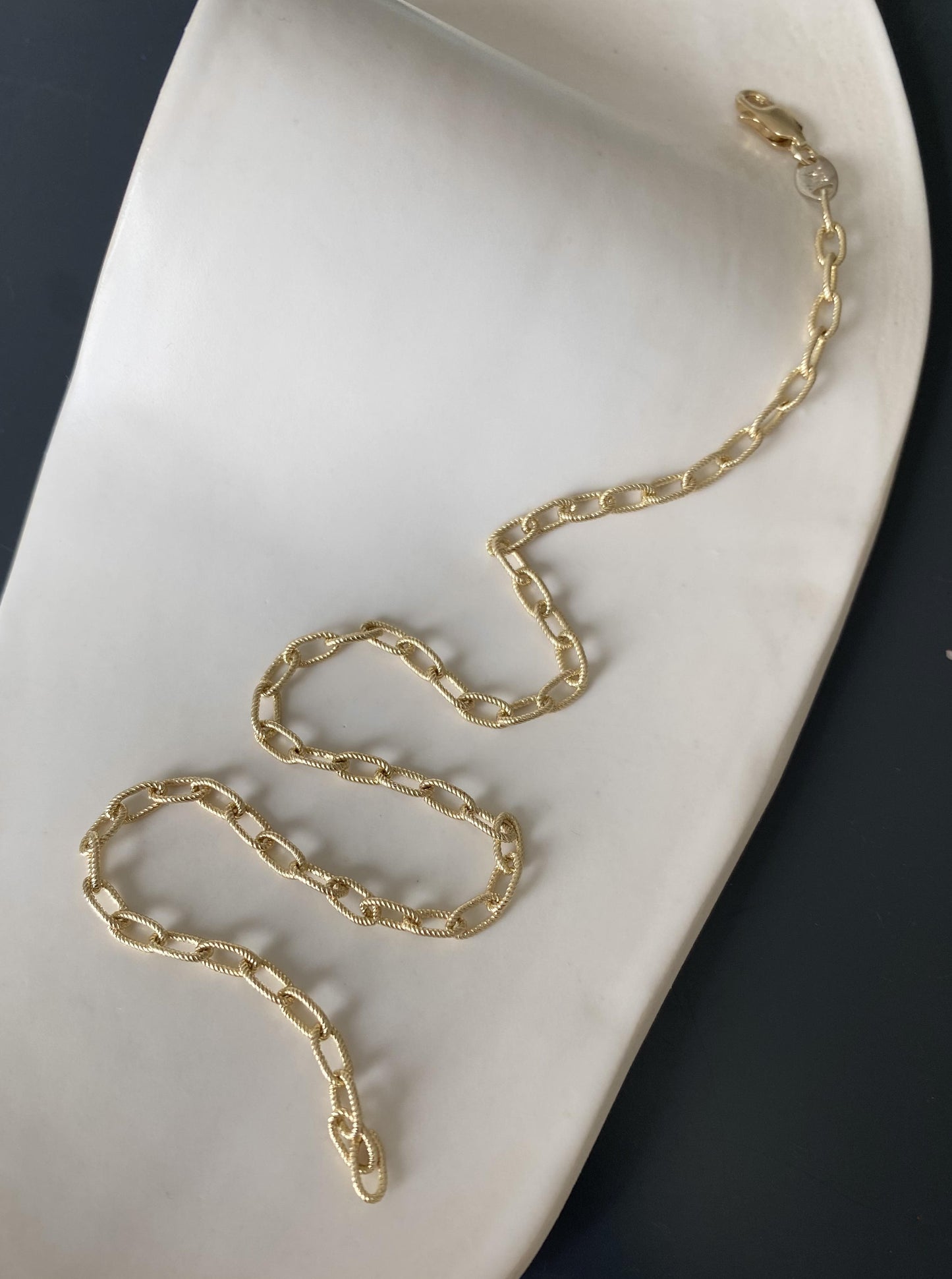 14K Oval Rope Anklet