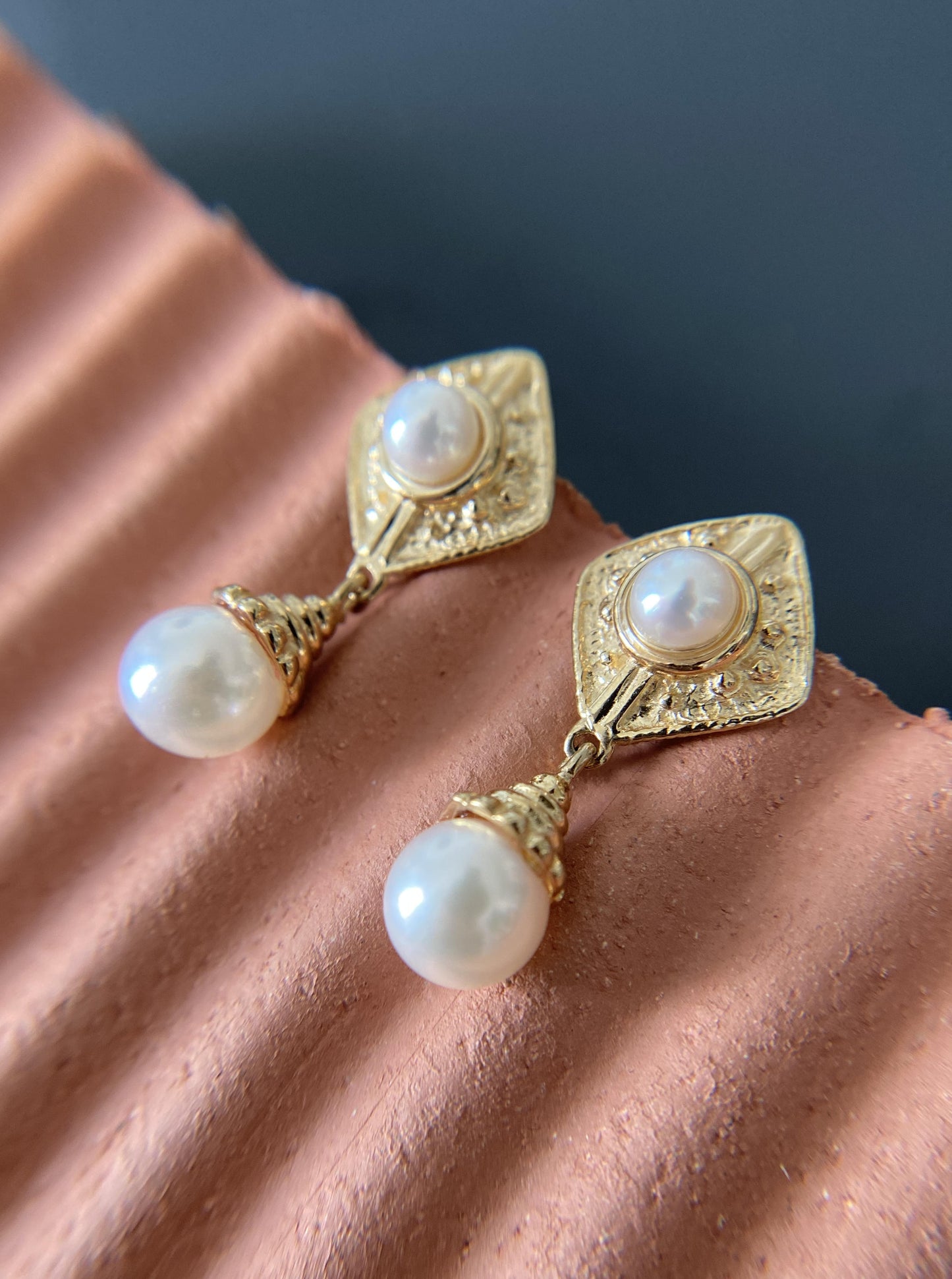 Vintage Double Pearl Earrings