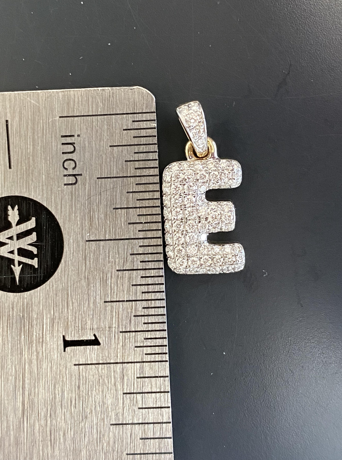 Letter "E" Diamond Charm