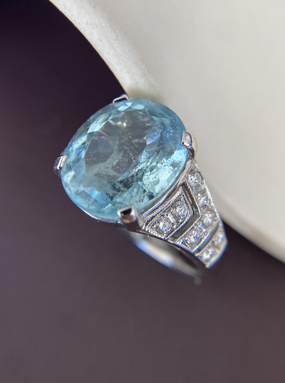 Vintage Aquamarine Cocktail Ring