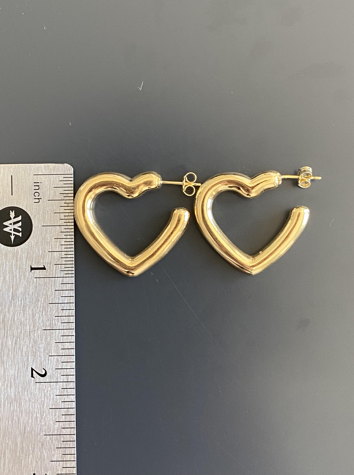 Heart Hoop Studs