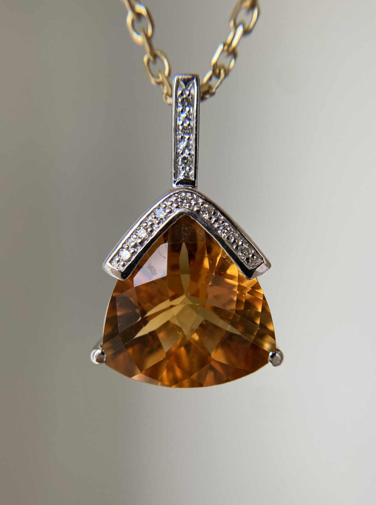Estate Citrine Statement Pendant
