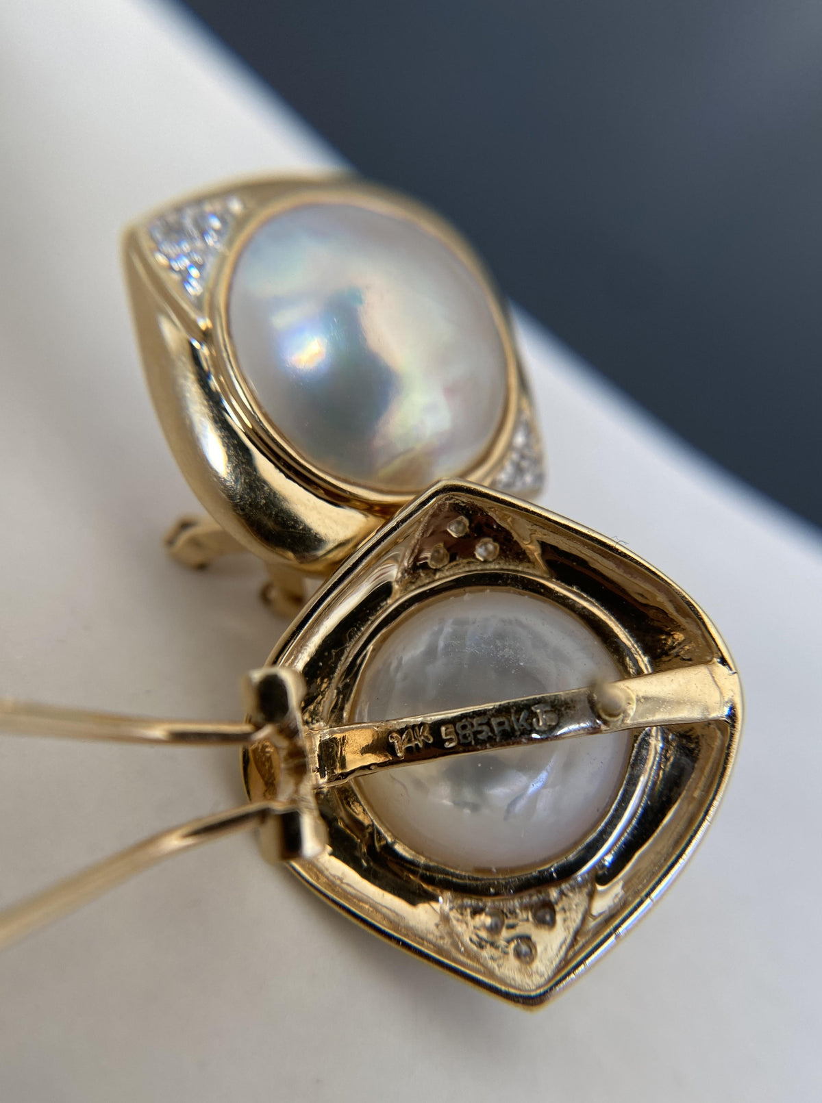 Vintage Mabe Pearl Studs