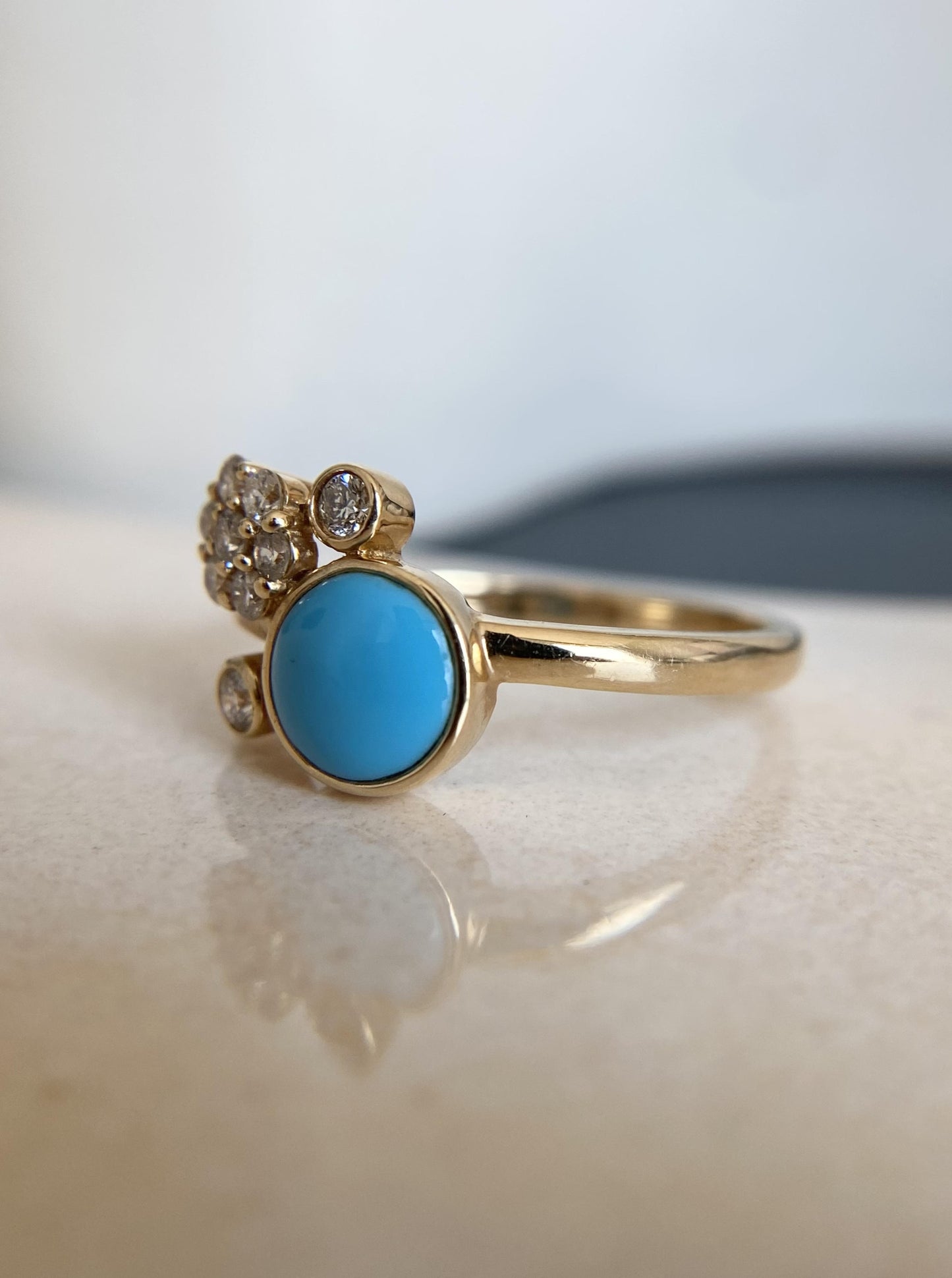 Turquoise and Diamond Ring