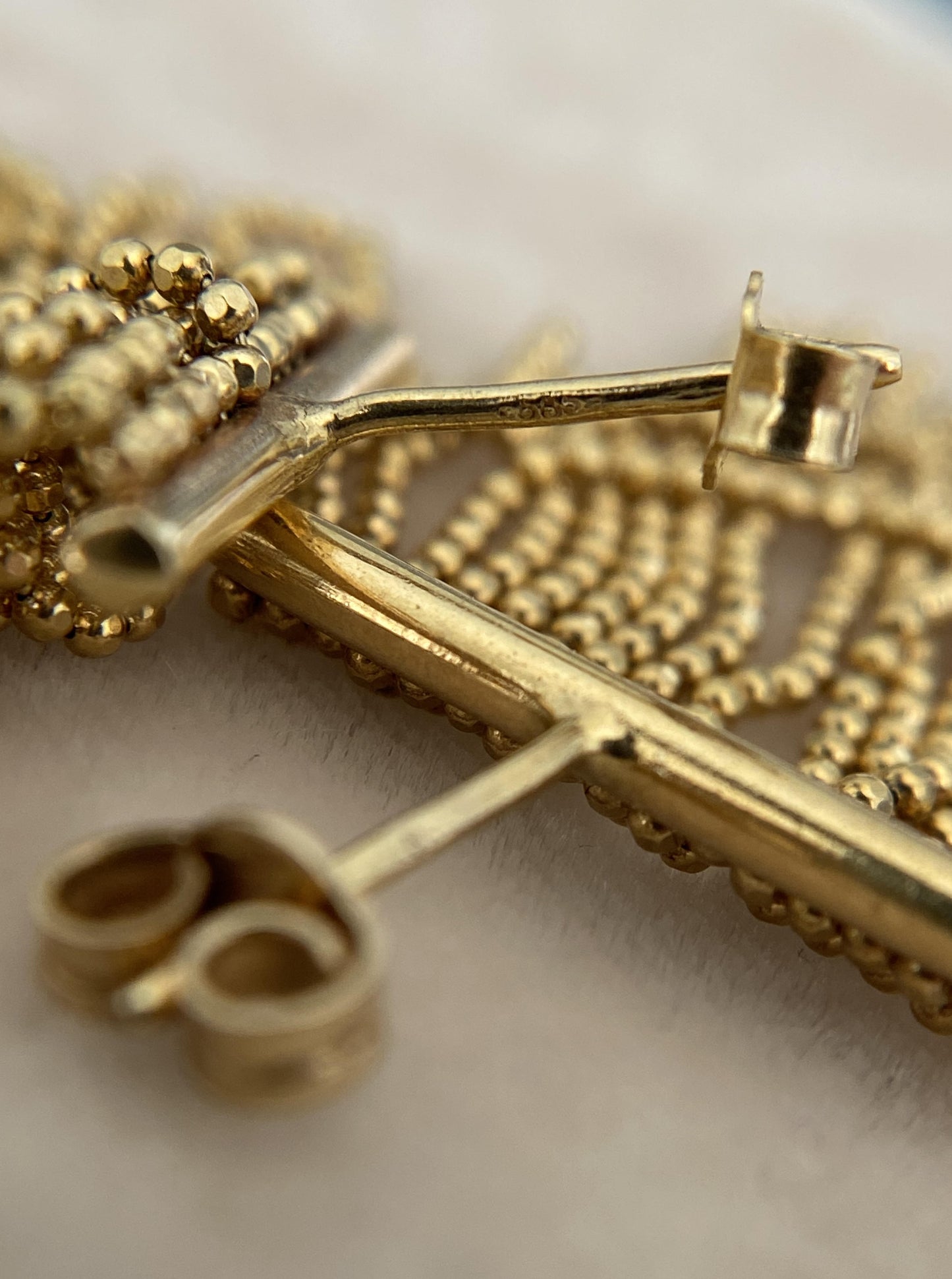 Yellow Gold Tassel Earrings