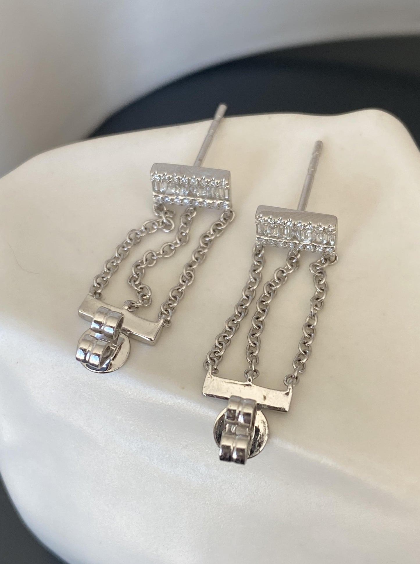 Triple Drop Diamond Earrings