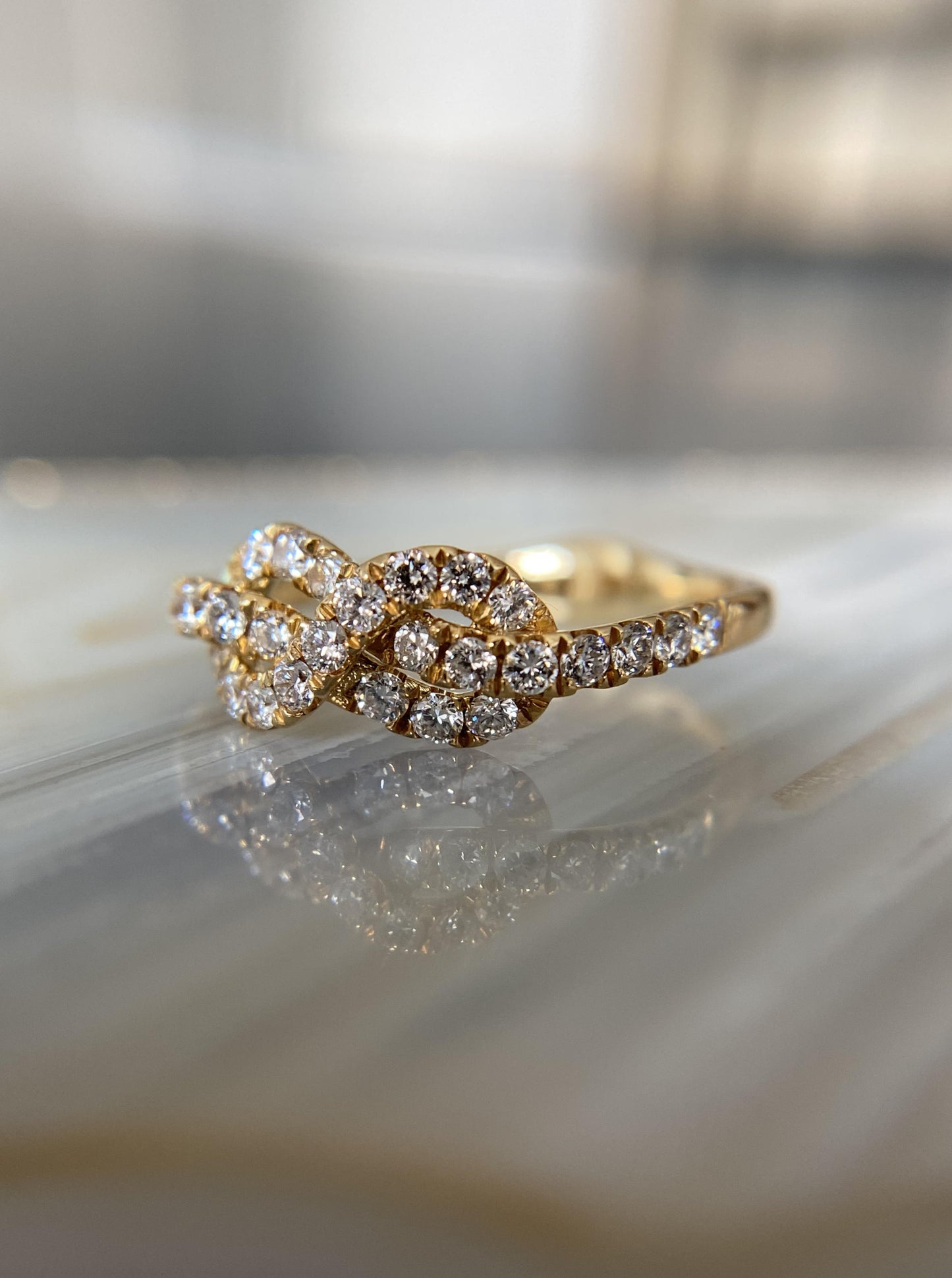 Knot Diamond Ring