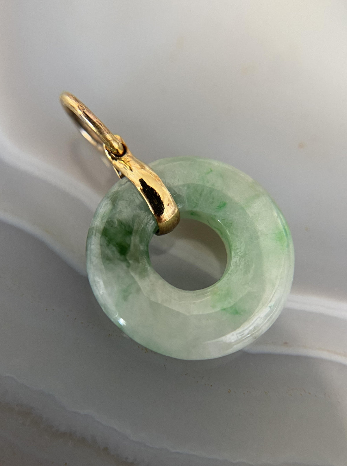 Green Jade Coin Charm