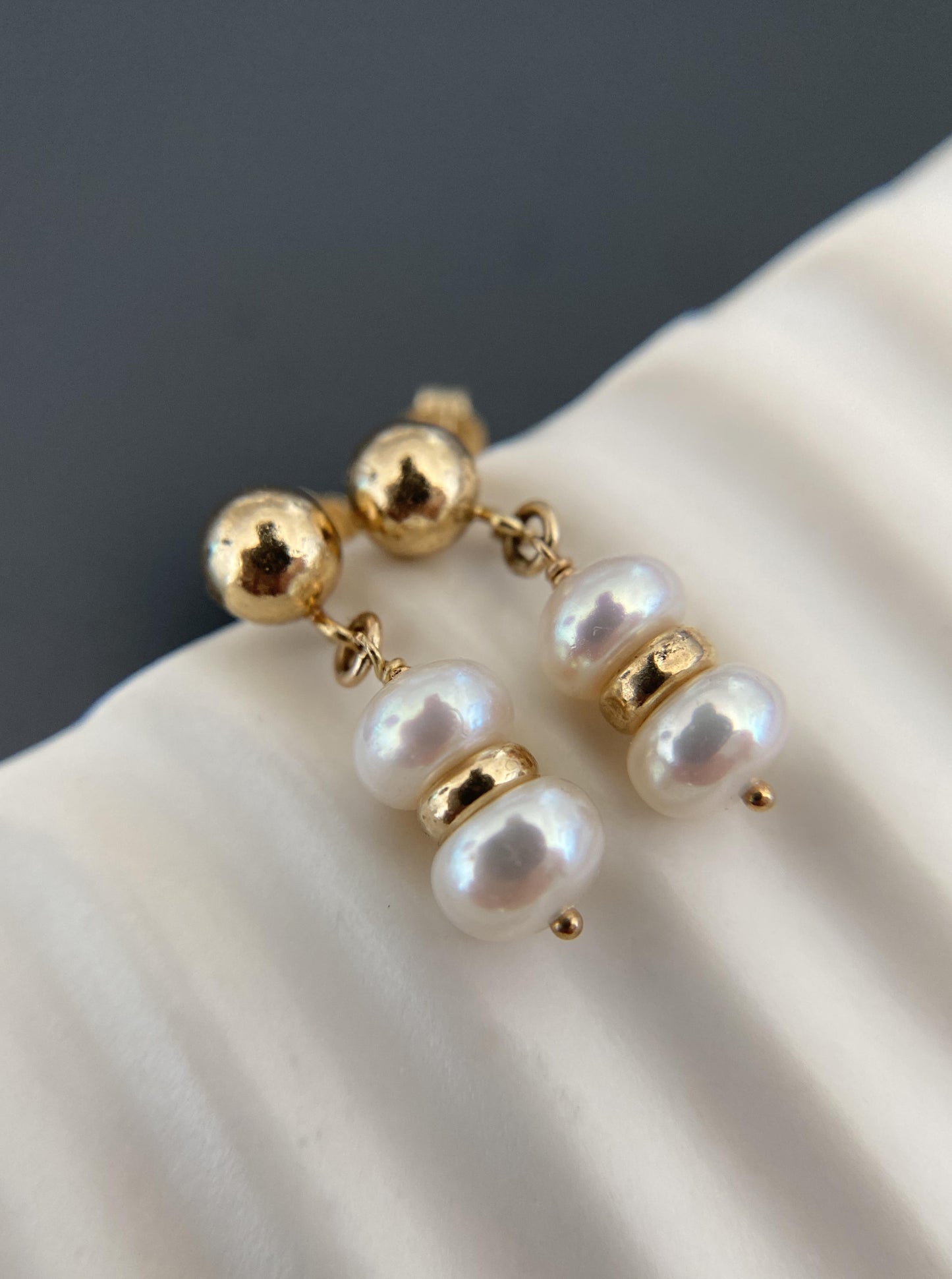 Double Pearl Earrings