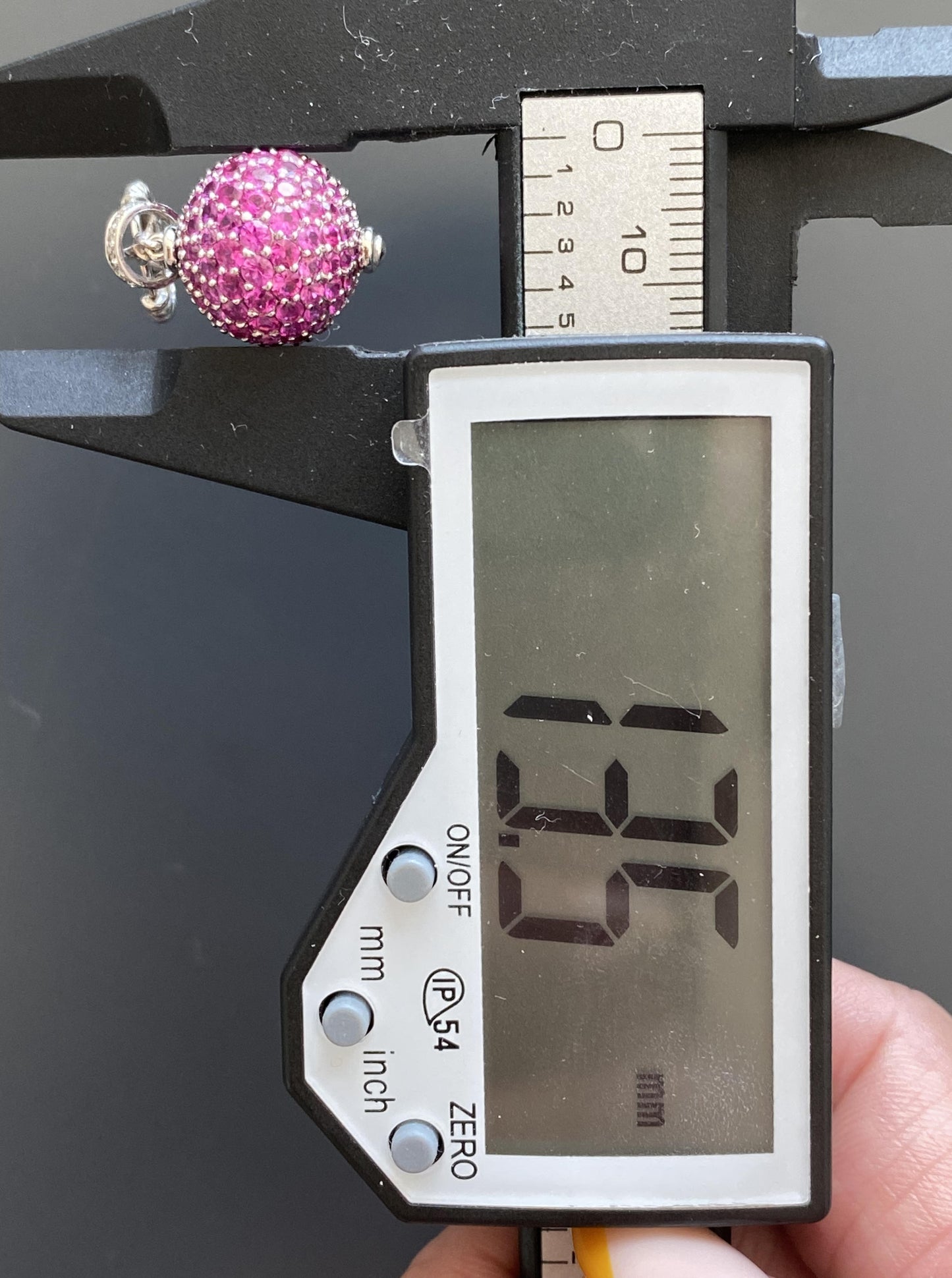 Pink Sapphire Disco Ball Pendant