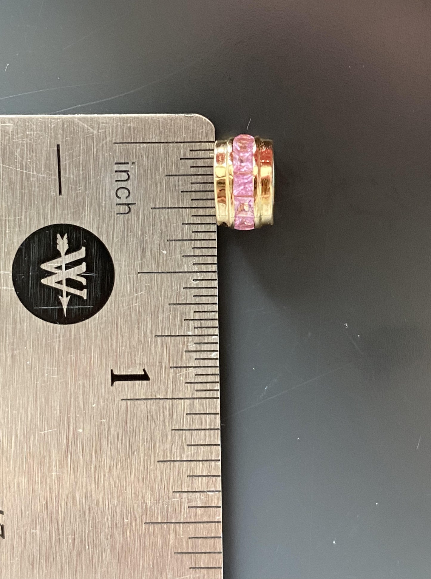Pink Sapphire Spacer Charm