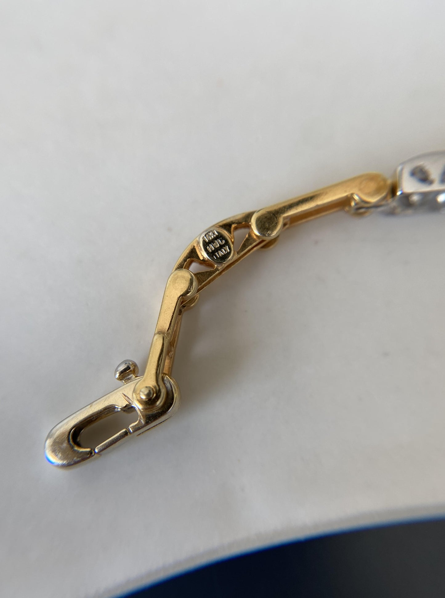 Vintage Link Diamond Square station Bracelet