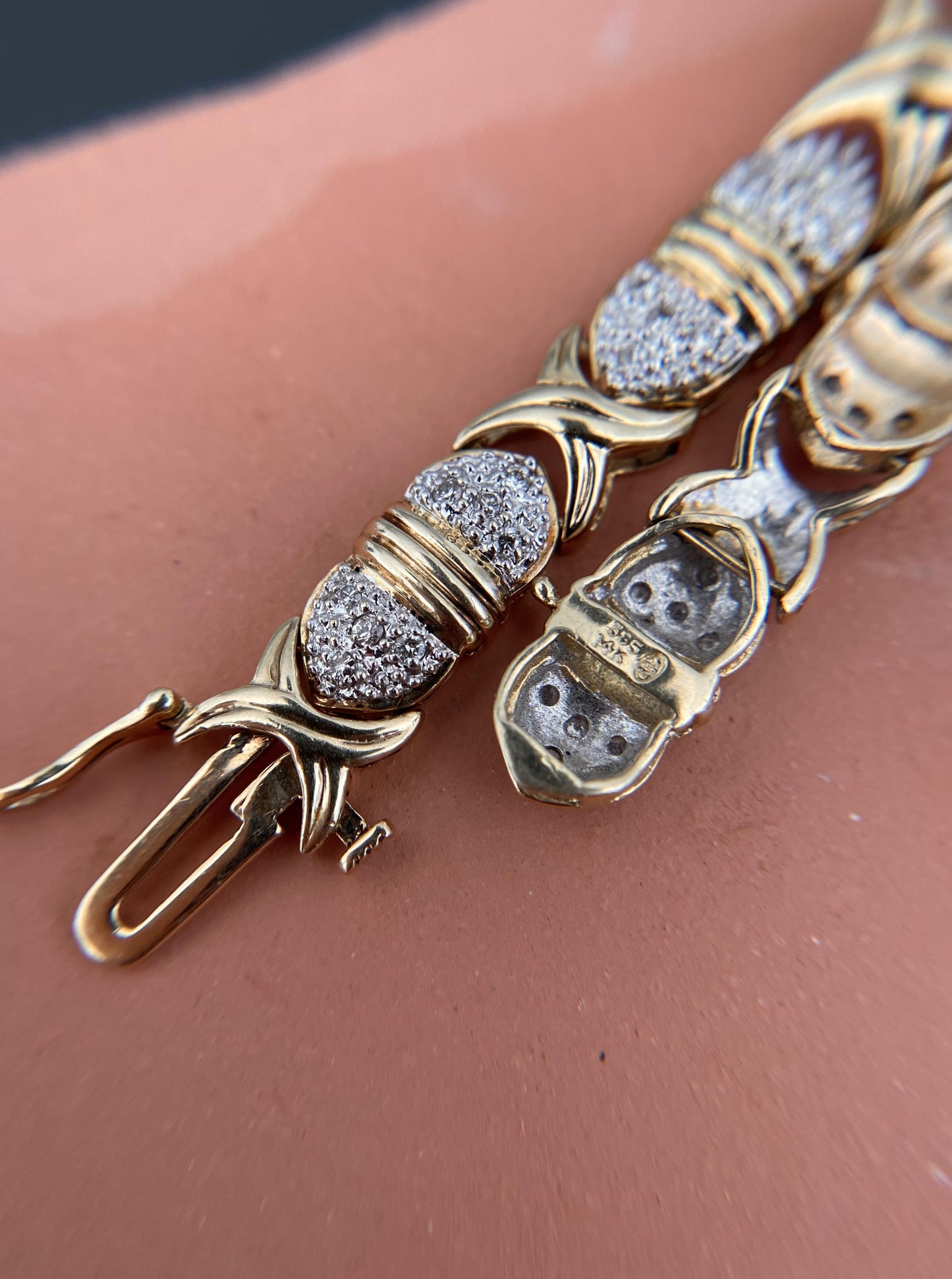 Vintage Pave Cluster Diamond Bracelet