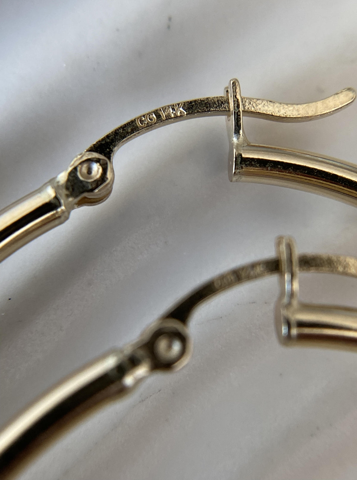14K Large thin Hoops