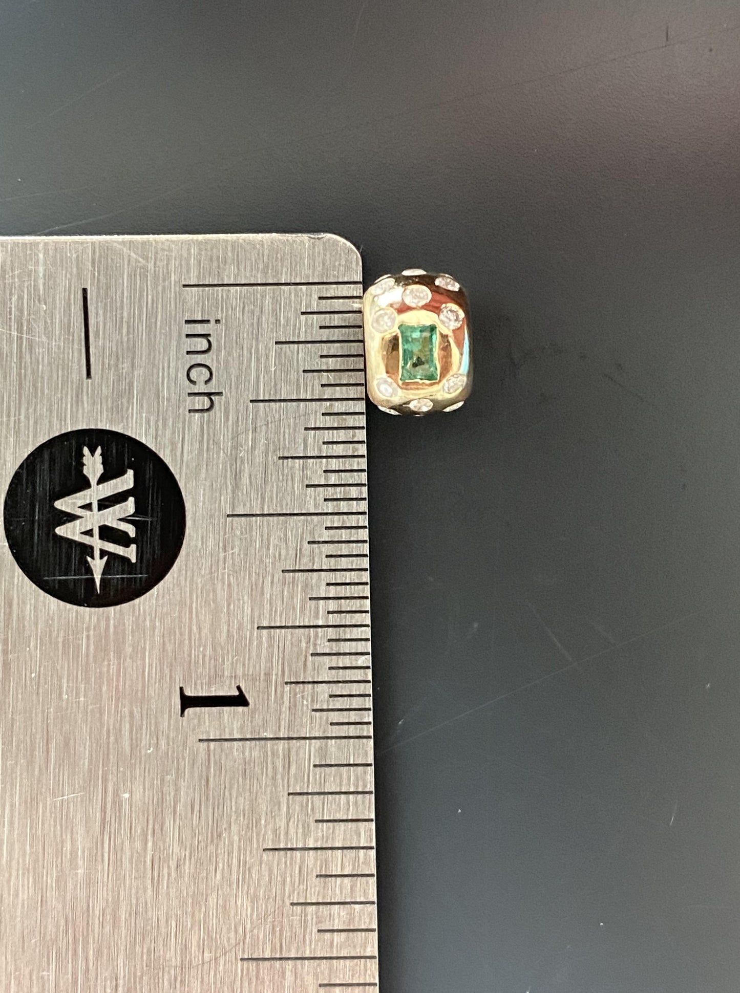 Emerald & Diamond Spacer Charm