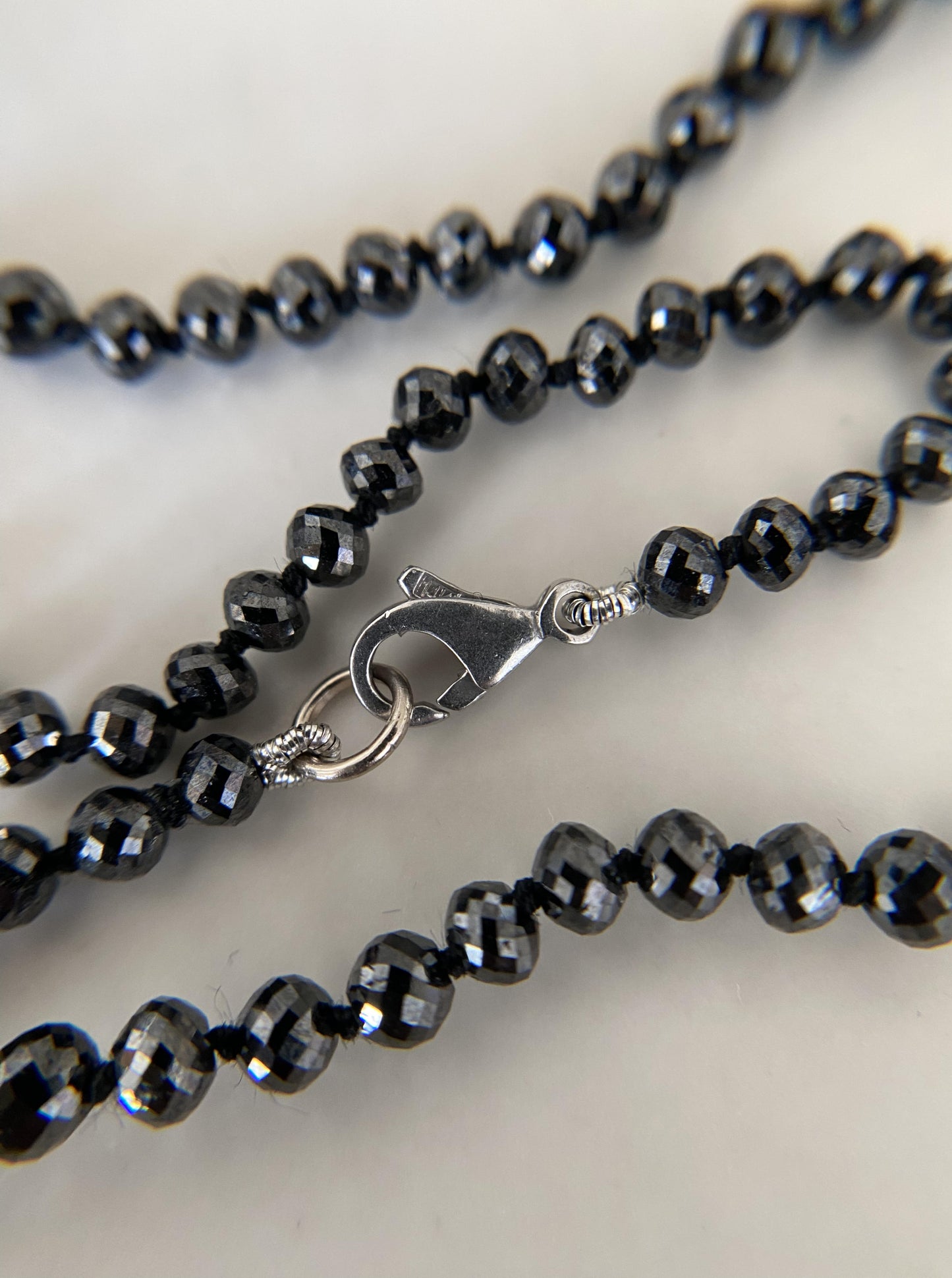 14K Black Diamond Beaded Chain (3.5mm)