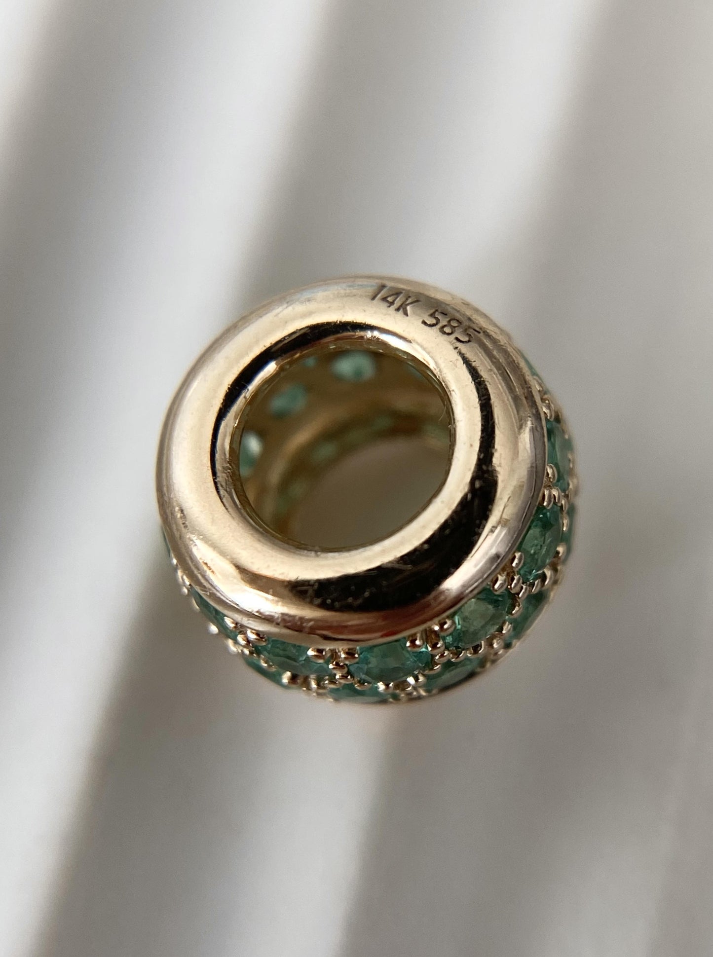 Emerald Cluster Spacer Charm
