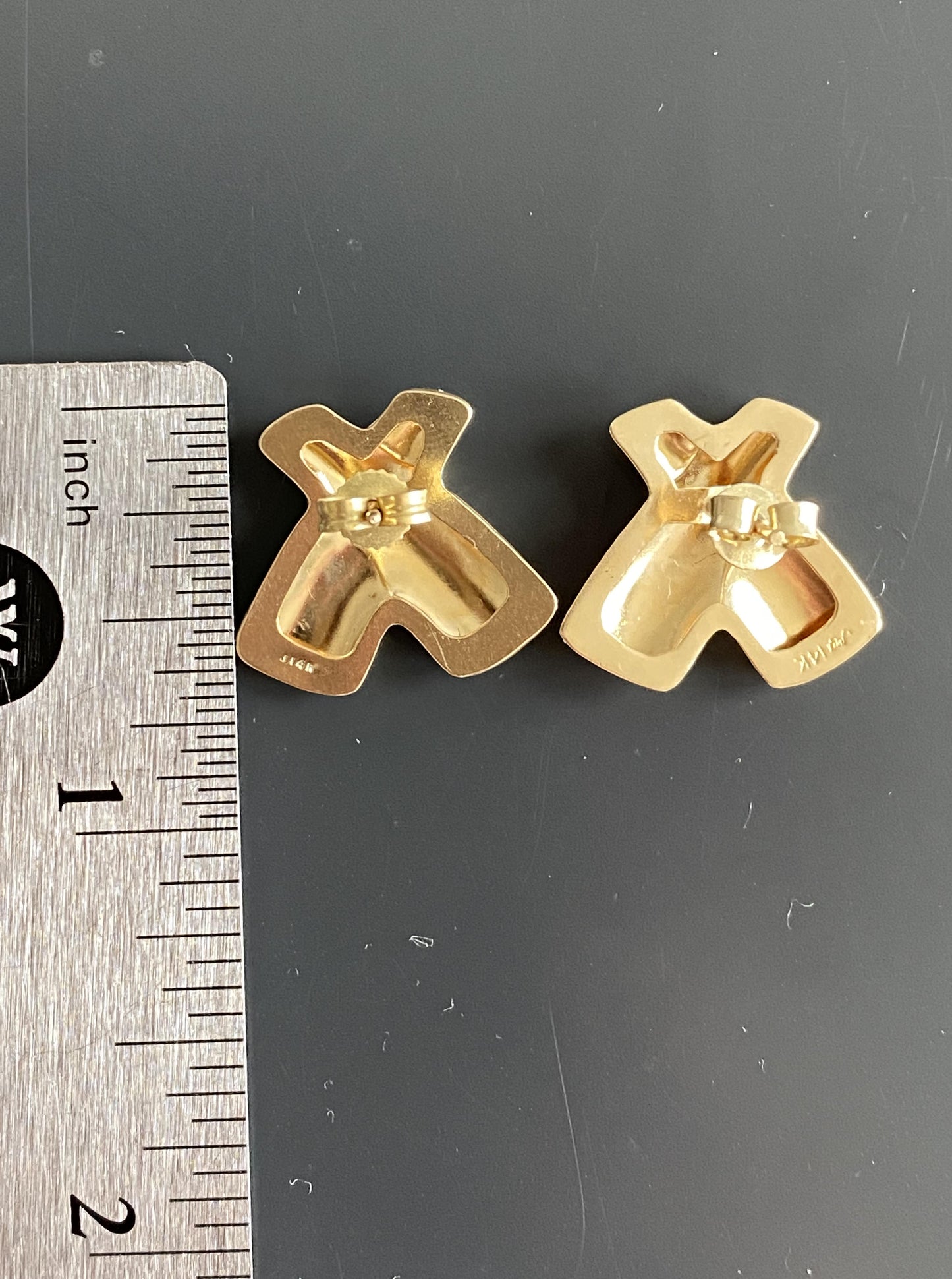Vintage "X" Earring Studs