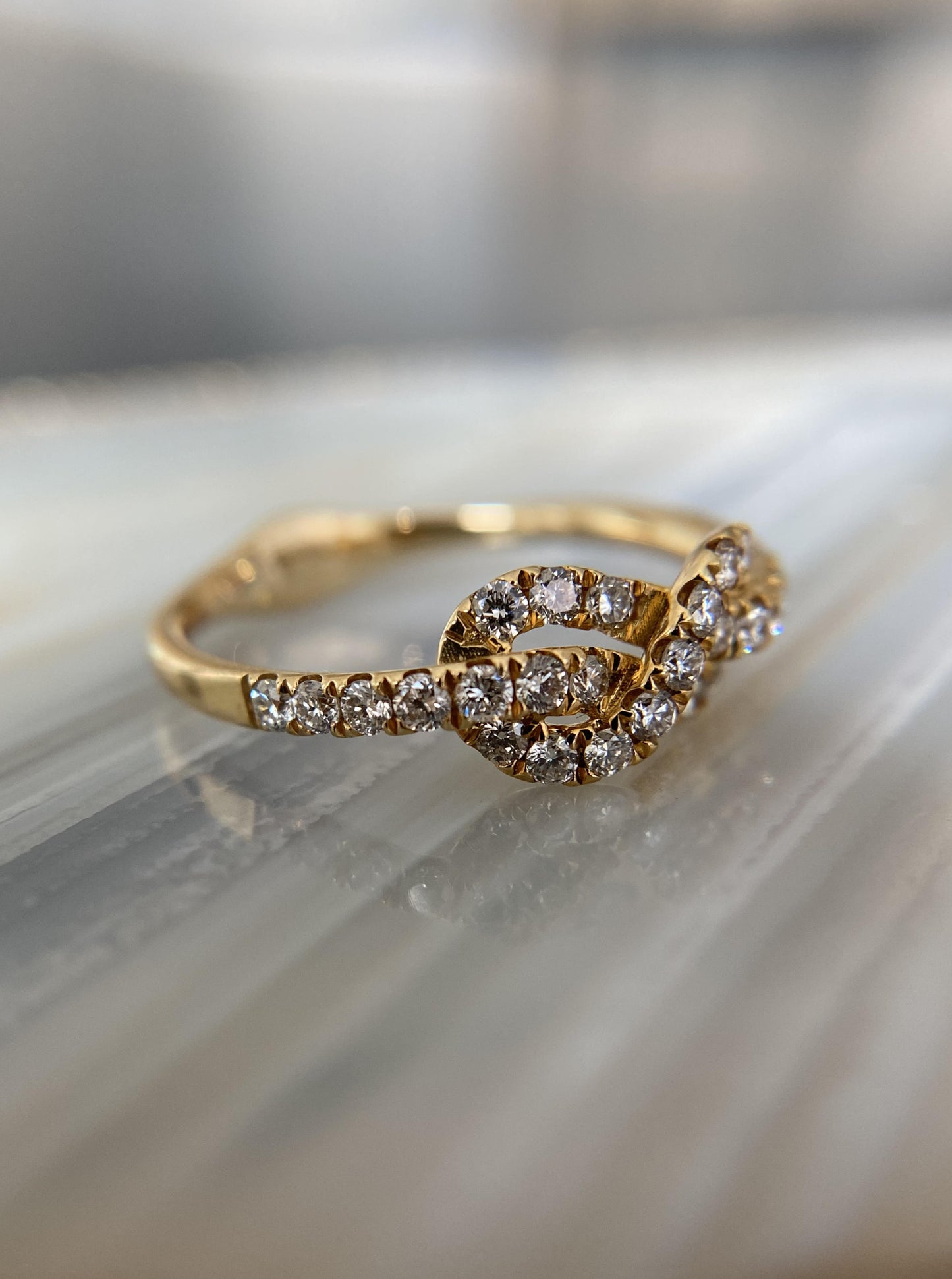 Knot Diamond Ring