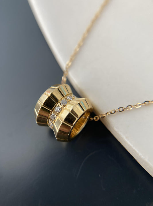 18K Diamond Roller Necklace