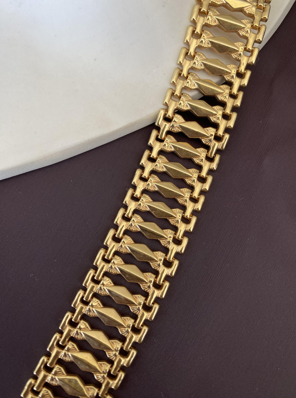 14K Vintage Cleopatra Bracelet
