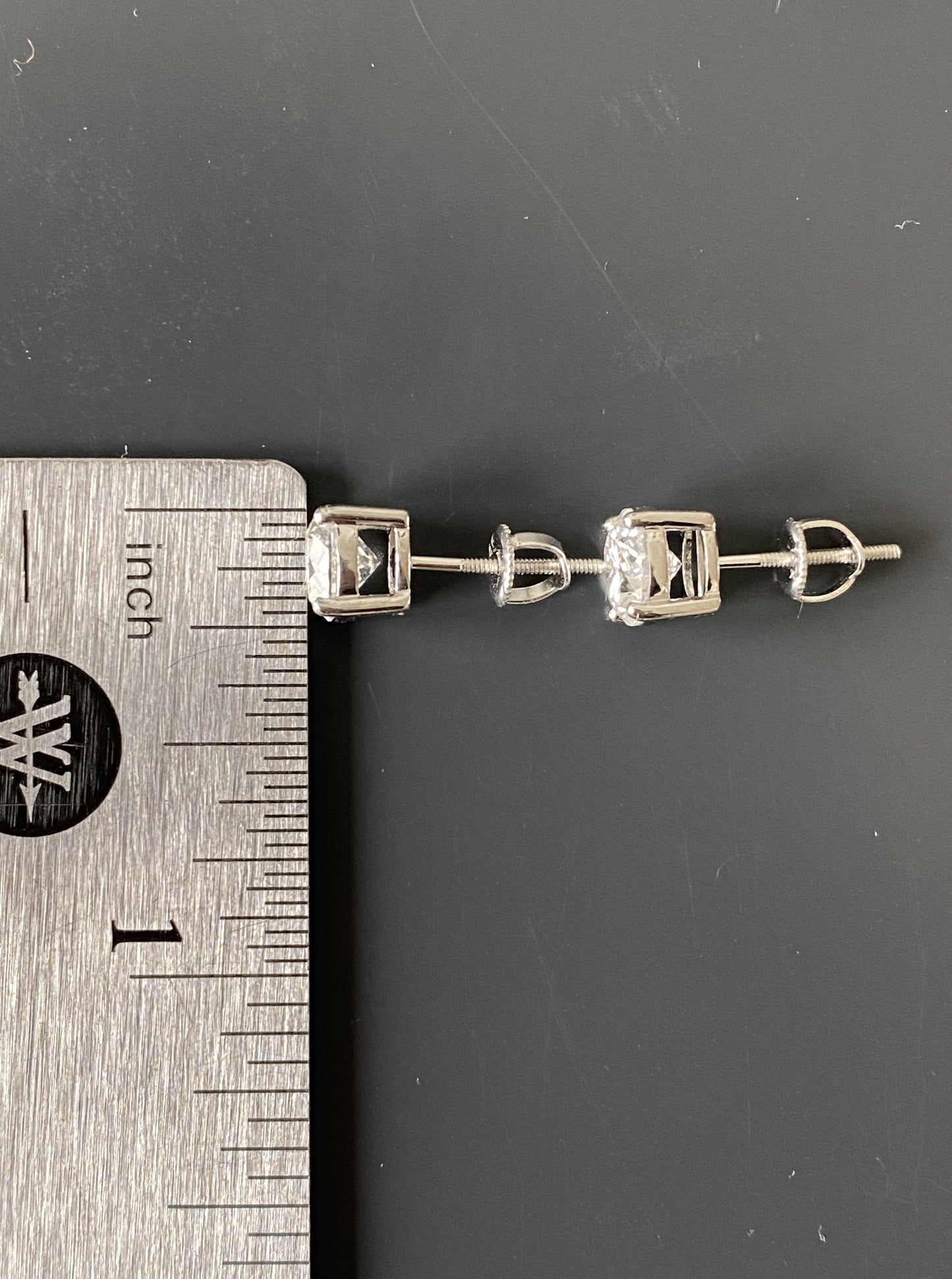 14K White Gold Lab Diamond Studs (2ct)