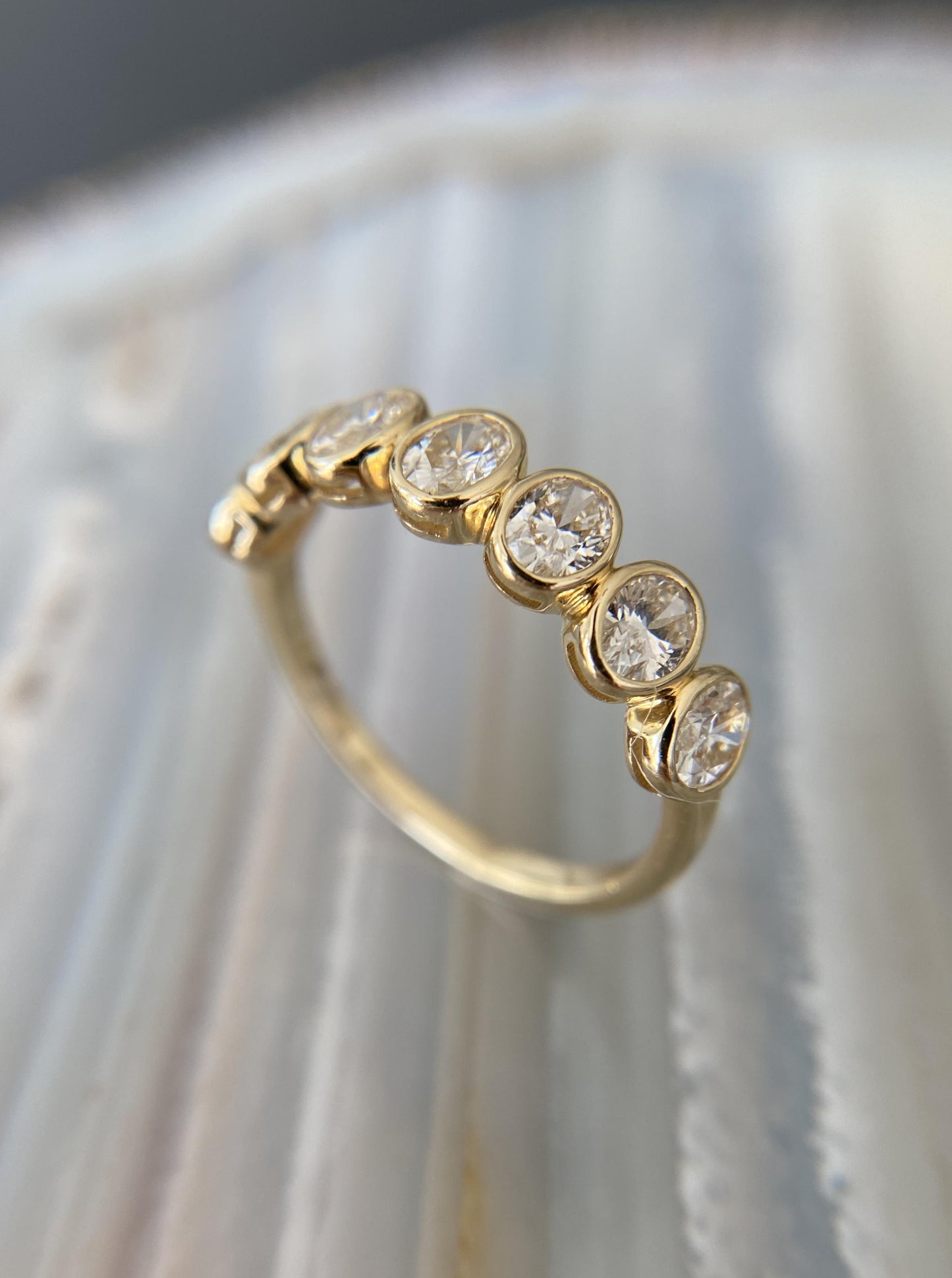 Oval Bezel Diamond Ring