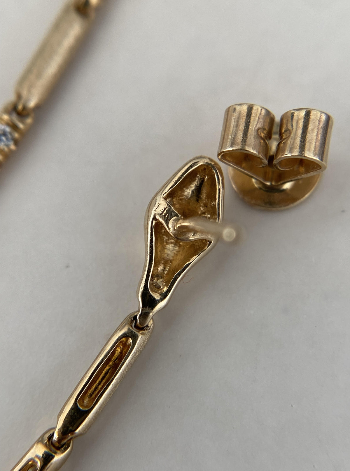 14K Snake Diamond Earrings