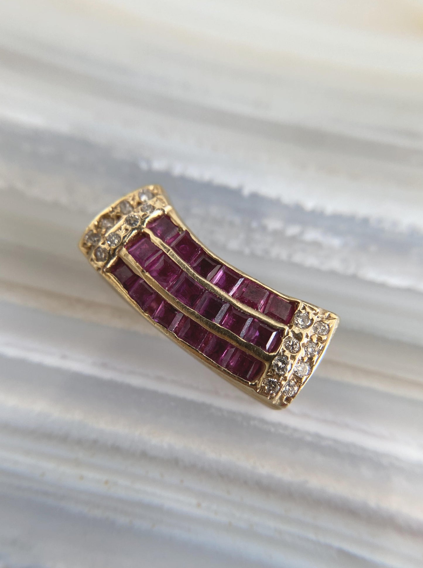 Vintage Ruby Slider Pendant
