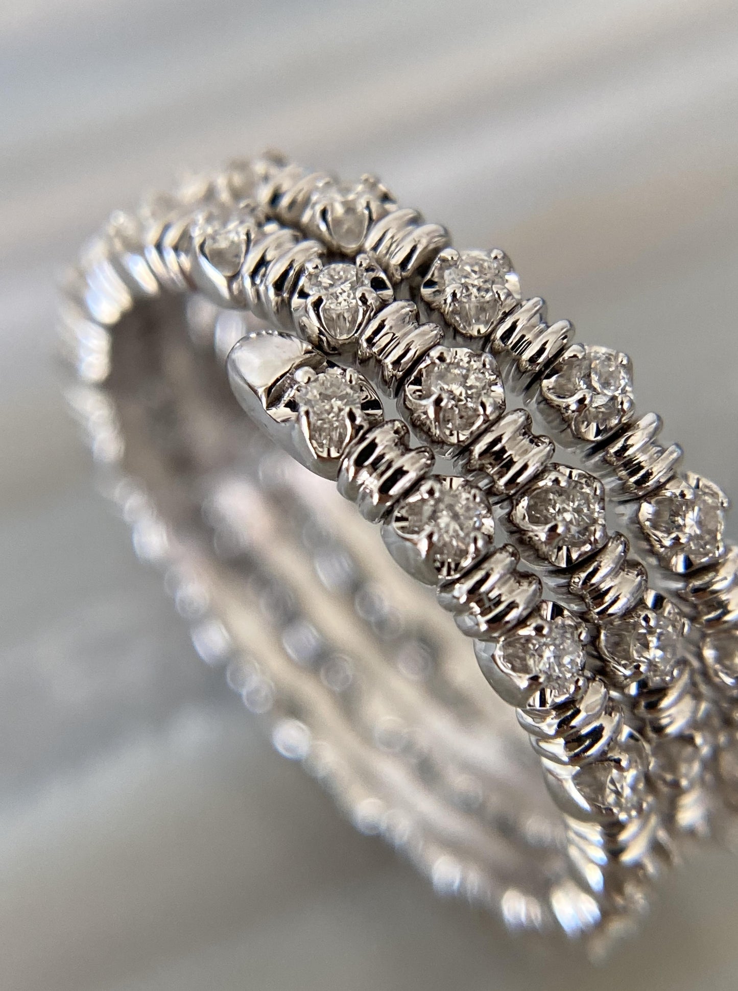 White Gold Wire Diamond Ring