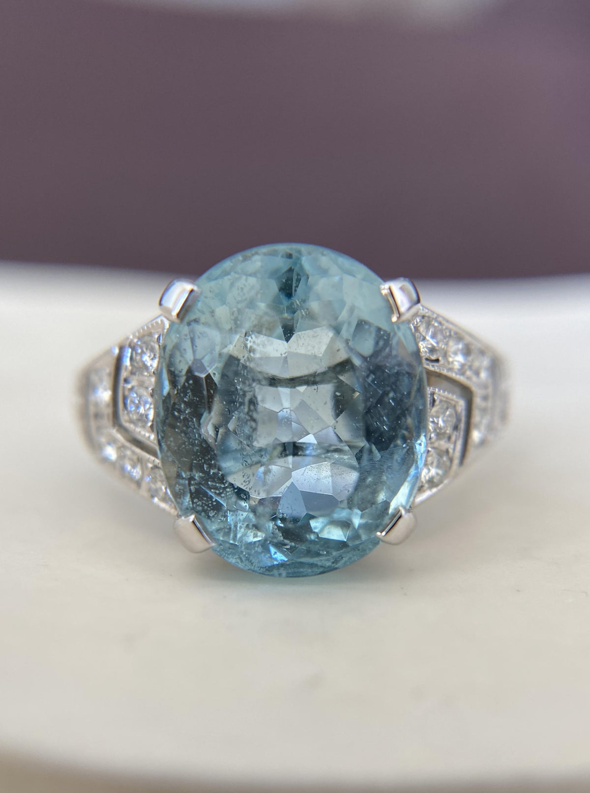 Vintage Aquamarine Cocktail Ring