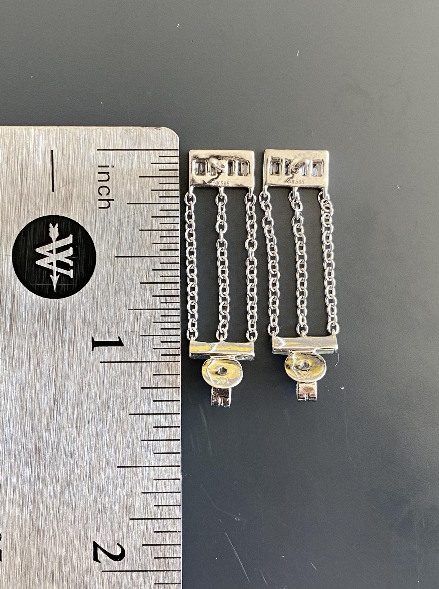 Triple Drop Diamond Earrings